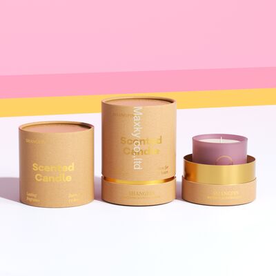 Environmentally friendly high-grade kraft paper tubes, suitable for candle packaging, with embossed surface.