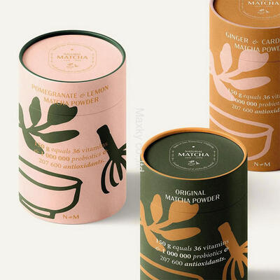 Customized high-end food-grade tea boxes, candles, and kraft paper cylindrical cardboard packaging tubes