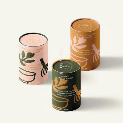 Customized high-end food-grade tea boxes, candles, and kraft paper cylindrical cardboard packaging tubes