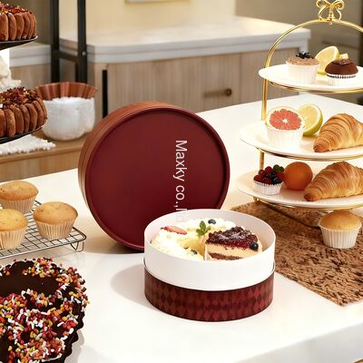 Biodegradable food-grade packaging baking cylindrical cake box cardboard tube