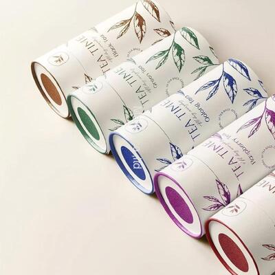 Luxury round cardboard food container tube box, suitable for tea packaging