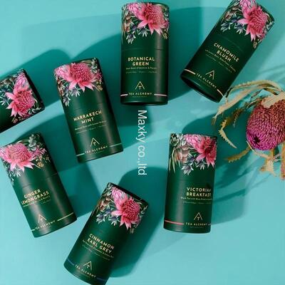 Luxury round cardboard food container tube box, suitable for tea packaging