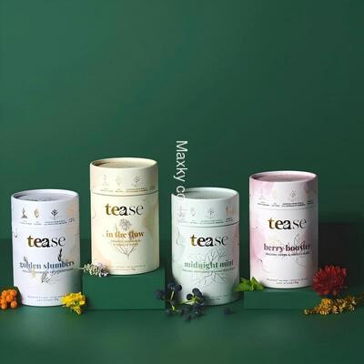 Luxury round cardboard food container tube box, suitable for tea packaging