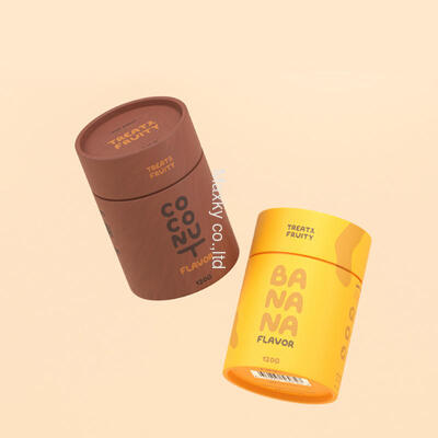 Customized tea logo printing, eco-friendly kraft paper tube packaging, round and exquisite gift packaging