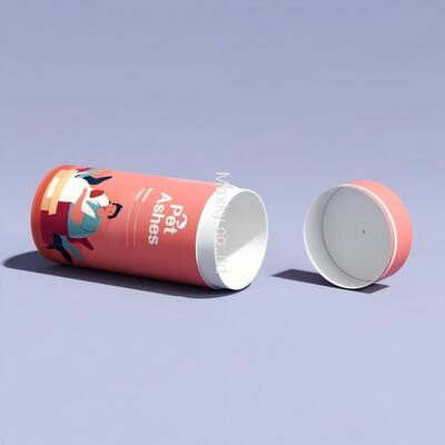 Pet cremation urn, funeral keepsake cylindrical packaging box, biodegradable paper tube