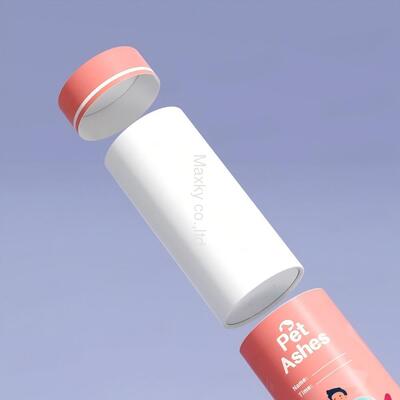 Pet cremation urn, funeral keepsake cylindrical packaging box, biodegradable paper tube
