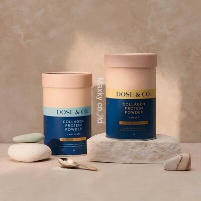 Sealed food-grade paper tube/kraft paperboard cylinder packaging for superfood collagen powder