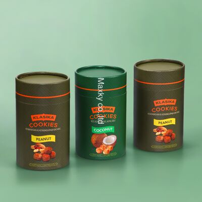 Cardboard powder containers for packaging coffee beans, tea, etc., equipped with sealed metal lids and aluminum cans.