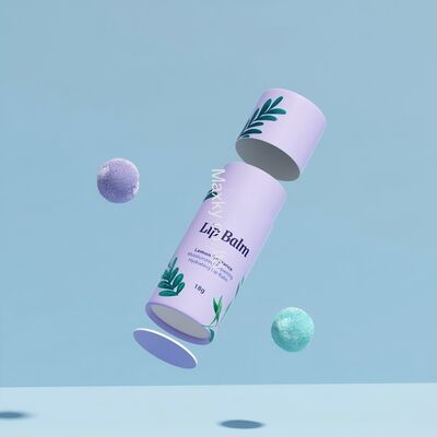 Recyclable and environmentally friendly cylindrical push-pull lip balm tube, paper lip balm tube packaging.