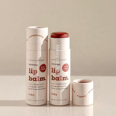Biodegradable customizable lip balm deodorant stick packaging push-pull paper tube