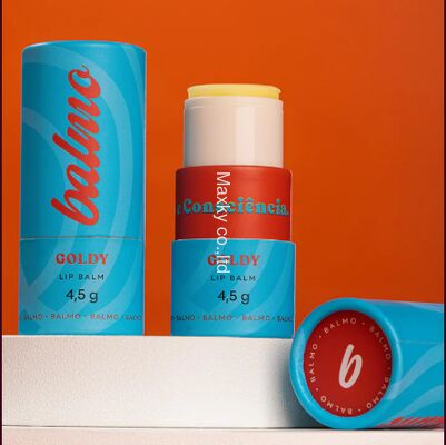 Rotatable paper lip balm tube, recyclable, 0.3 oz, press-type antiperspirant paper lip balm tube.