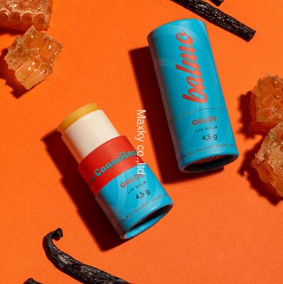 Rotatable paper lip balm tube, recyclable, 0.3 oz, press-type antiperspirant paper lip balm tube.