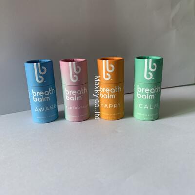 Biodegradable push-pull paper tube packaging, suitable for products such as lip balm and solid perfume.