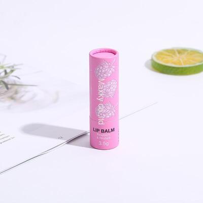Biodegradable push-pull paper tube packaging, suitable for products such as lip balm and solid perfume.