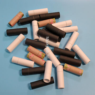 0.3 oz eco-friendly push-pull paper tube packaging for cosmetics, lotion sticks, and lipsticks.