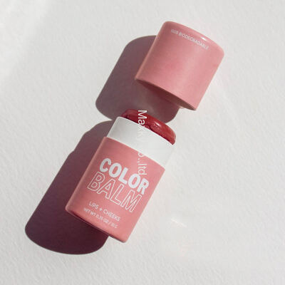 100% biodegradable and environmentally friendly cylindrical lip balm tube packaging