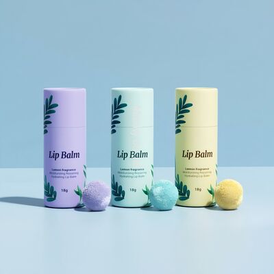 Biodegradable lip balm, deodorant, lipstick packaging, rotating paper tube packaging, cylindrical