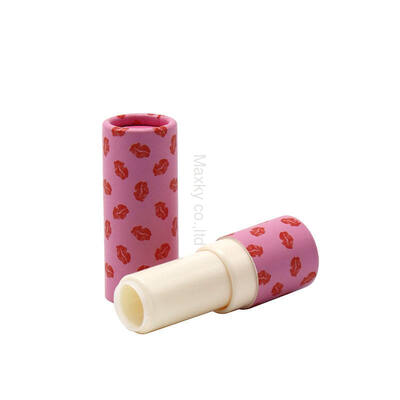Biodegradable lip balm, deodorant, lipstick packaging, rotating paper tube packaging, cylindrical