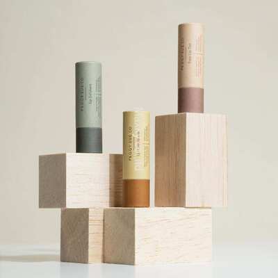 Biodegradable lip balm, deodorant, lipstick packaging, rotating paper tube packaging, cylindrical