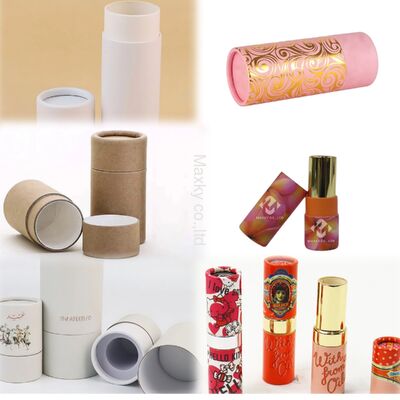 Eco-friendly kraft paper biodegradable lip balm tubes/lipstick tubes come in a variety of styles