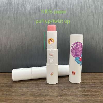 Eco-friendly kraft paper biodegradable lip balm tubes/lipstick tubes come in a variety of styles