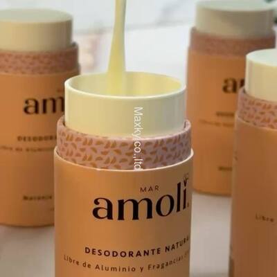 Solid container rotating paper tube box push-type lip balm stick packaging