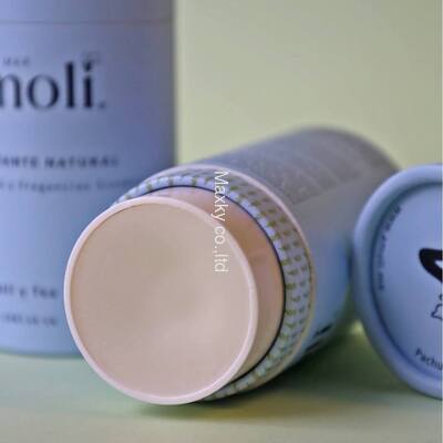 Solid container rotating paper tube box push-type lip balm stick packaging