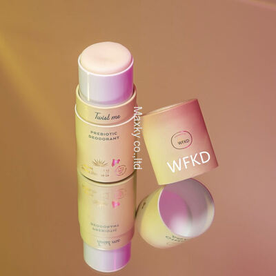 Solid container rotating paper tube box push-type lip balm stick packaging