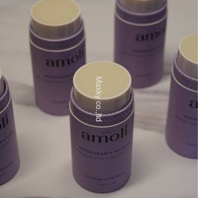 Solid container rotating paper tube box push-type lip balm stick packaging