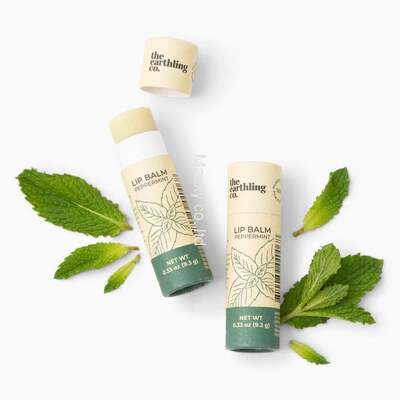 Biodegradable lip balm cardboard packaging, round box, push-type paper tube