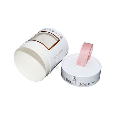 Customized paper tube packaging, suitable for cosmetics, with a transparent window.