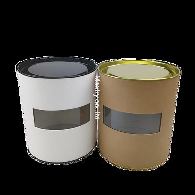 Customized paper tube packaging, suitable for cosmetics, with a transparent window.