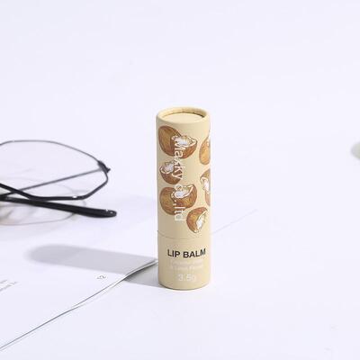 Kraft paper lip balm deodorant stick packaging with push-pull paper tube