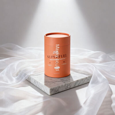 Biodegradable food-grade paper tea canister box - custom printing available