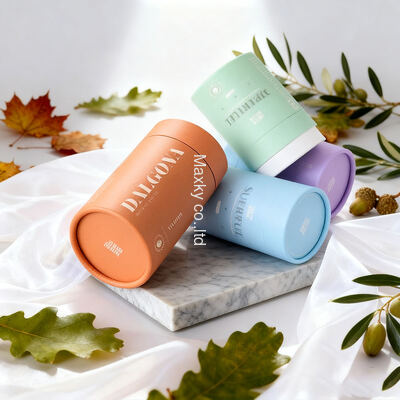 Biodegradable food-grade paper tea canister box - custom printing available