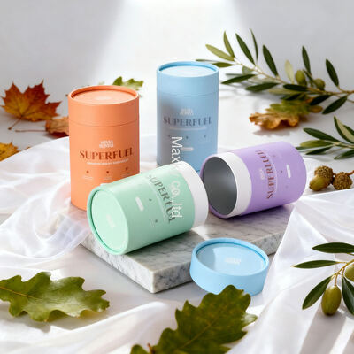 Biodegradable food-grade paper tubes, customizable for tea packaging, and also suitable for candy, chocolate, canned food, etc.