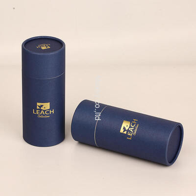 High-end tubular packaging, suitable for products such as candles and underwear, lined with embossed cardboard.