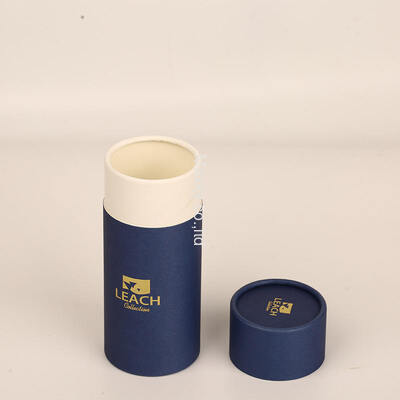 High-end tubular packaging, suitable for products such as candles and underwear, lined with embossed cardboard.