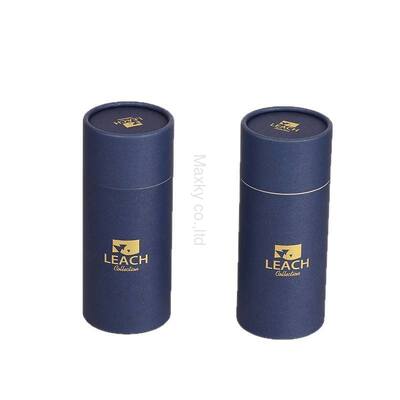 High-end tubular packaging, suitable for products such as candles and underwear, lined with embossed cardboard.