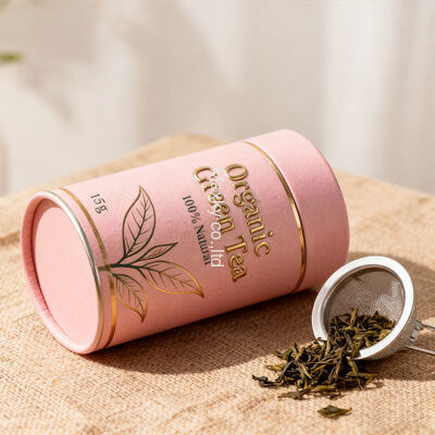 Customizable recyclable kraft paper tubes | Eco-friendly gift boxes, suitable for tea packaging.