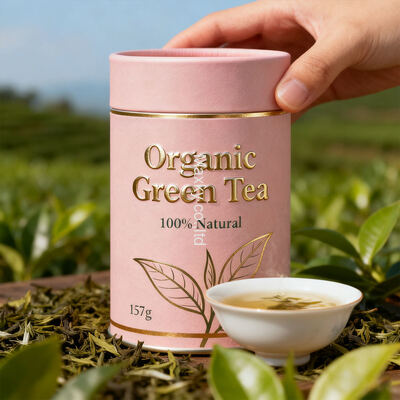 Customizable recyclable kraft paper tubes | Eco-friendly gift boxes, suitable for tea packaging.