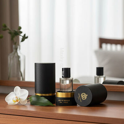 Customized essential oil tube packaging boxes, paper tube perfume cylinder packaging