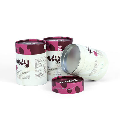 Cardboard cylindrical paper tube packaging, suitable for packaging boxes for powders, chocolates, and tea.