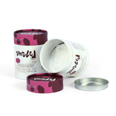 Cardboard cylindrical paper tube packaging, suitable for packaging boxes for powders, chocolates, and tea.