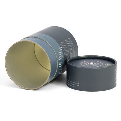 Moisture-proof cylindrical box, suitable for tea, coffee, and food, with aluminum foil lining and easy-to-tear lid.