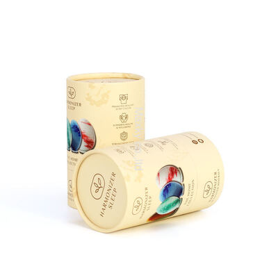 Recyclable and biodegradable paper tube cylindrical packaging boxes, suitable for cosmetics and gifts.
