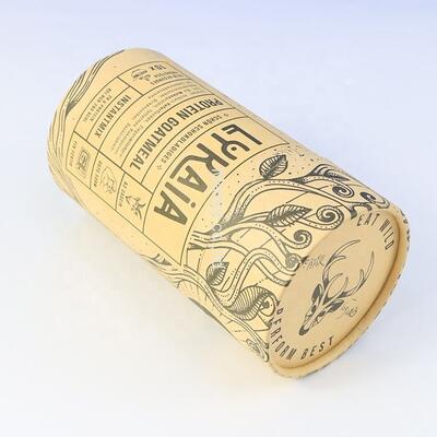 Recyclable cylindrical kraft paperboard tube packaging boxes, suitable for gift, tea, coffee and food packaging.