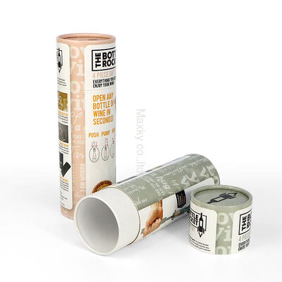Cylindrical cardboard cosmetic gift paper tube box packaging kraft paper round tube