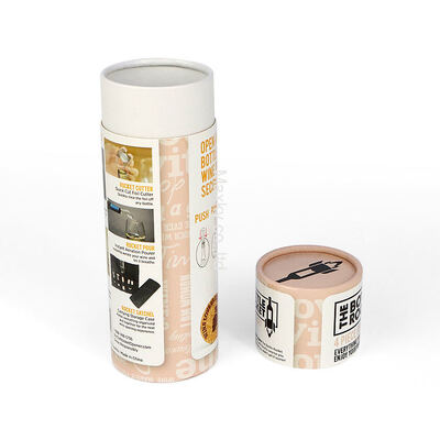 Cylindrical cardboard cosmetic gift paper tube box packaging kraft paper round tube