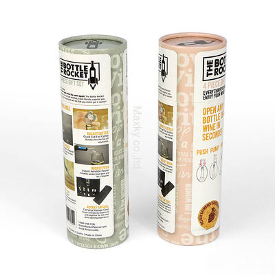 Cylindrical cardboard cosmetic gift paper tube box packaging kraft paper round tube